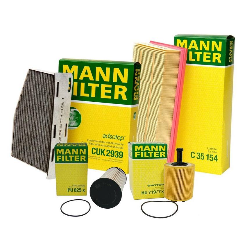 Audi Air / Cabin Air / Fuel / Engine Oil Filter Kit 5C0129620 - MANN-FILTER 3725239KIT